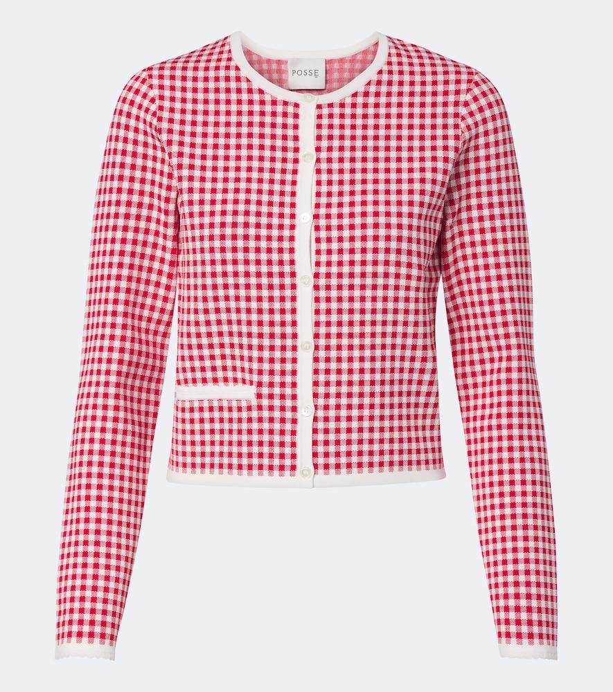 posse micah gingham cardigan