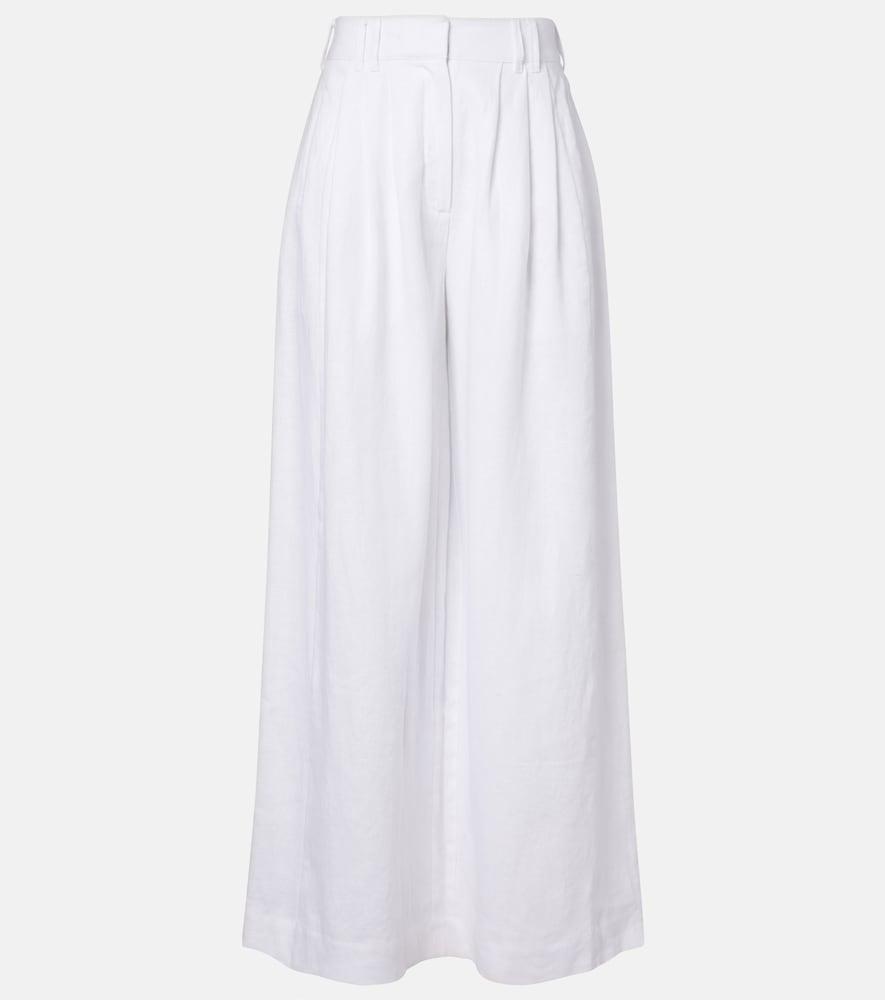 posse parker linen wide-leg trousers