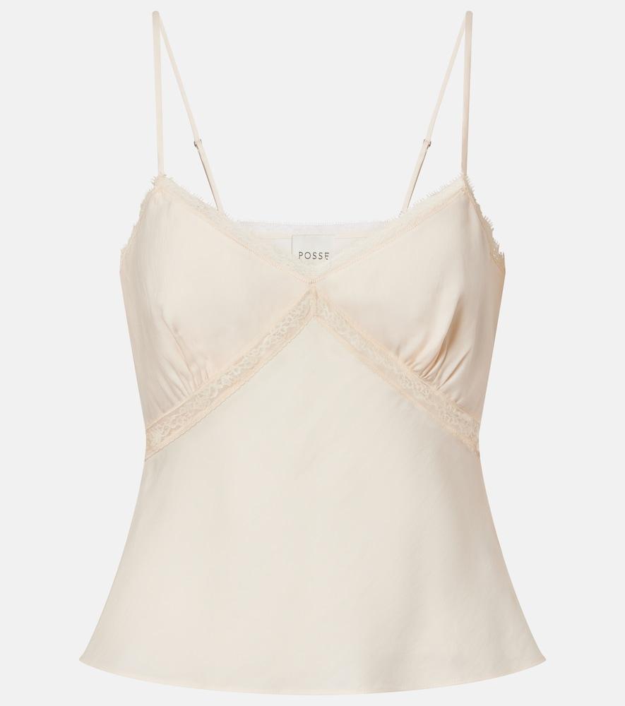 posse perla lace-trimmed camisole