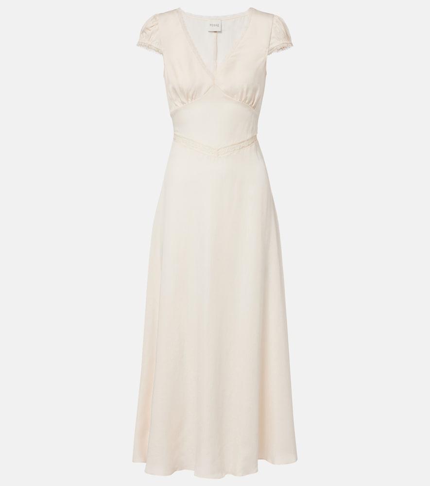 posse perla lace-trimmed midi dress