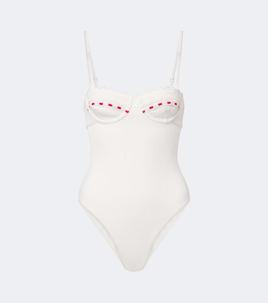 posse pia embroidered swimsuit
