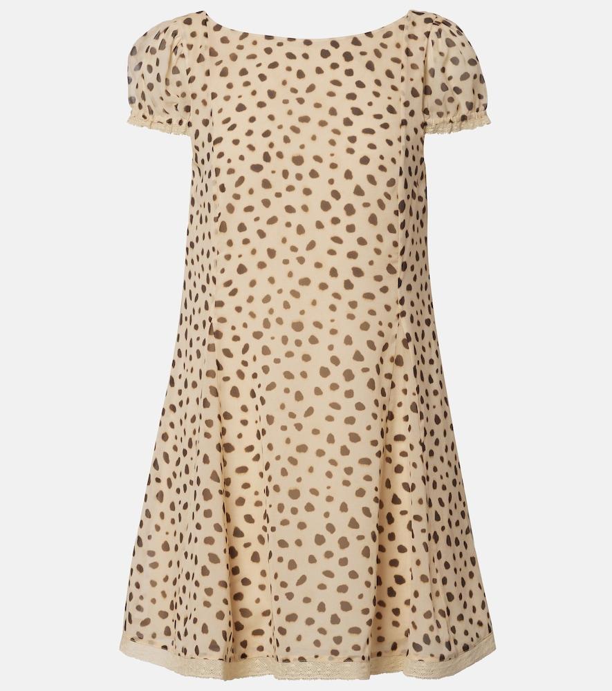 posse priscilla animal-print silk minidress