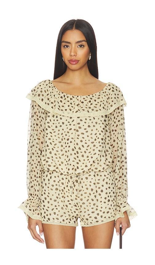 posse priscilla blouse in beige. - size m (also in xs, s)