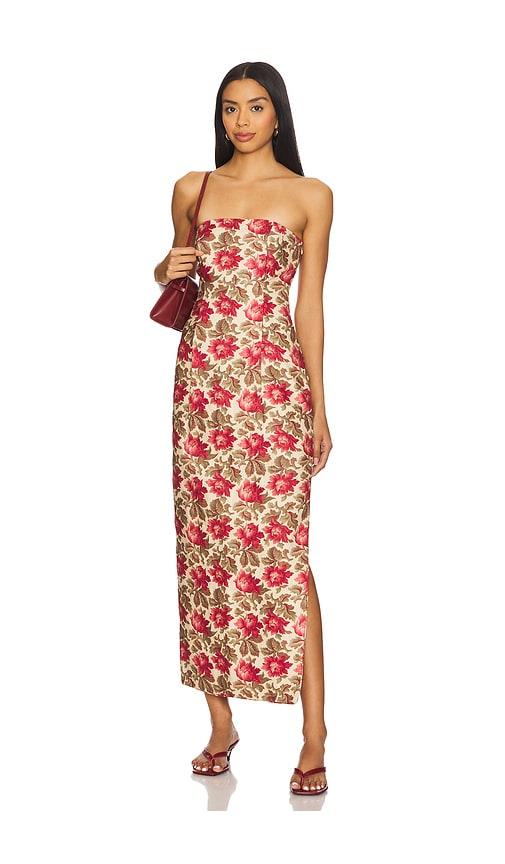 posse rosalie strapless dress in red. - size l (also in xs, m)