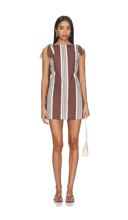posse rosie mini dress in brown. - size l (also in xxs, xs, s, m)