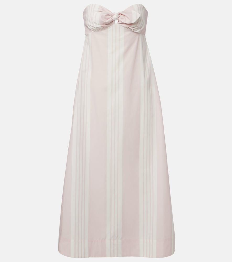 posse rosie striped cotton midi dress