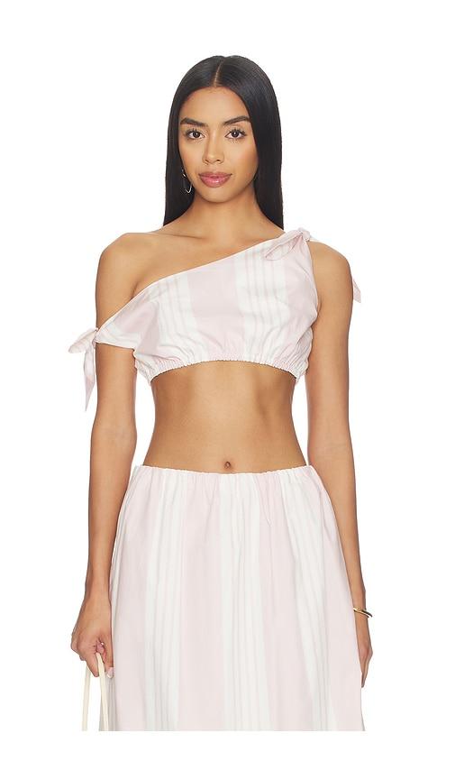 posse rosie tie top in pink. - size l (also in xs, s, m)