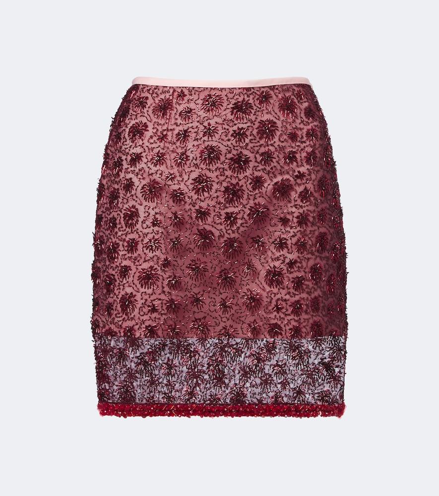 posse sofia beaded miniskirt