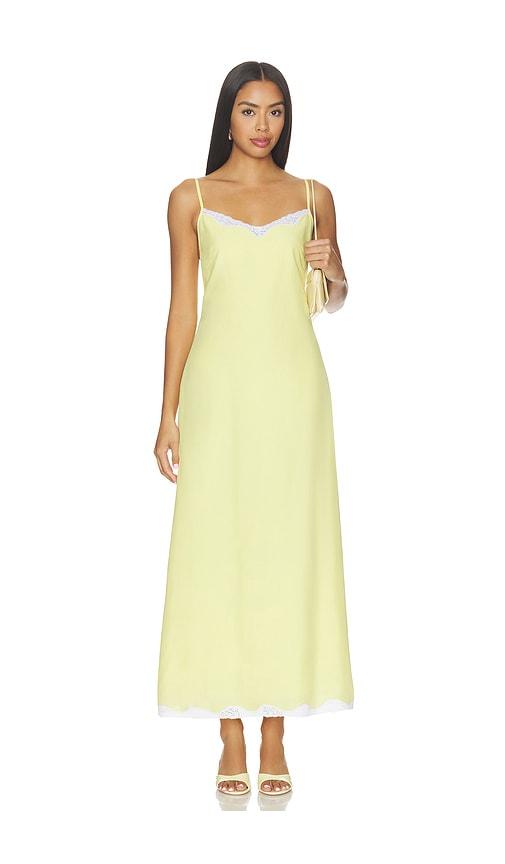 posse tabitha slip dress in yellow. - size s (also in xxs, xs)