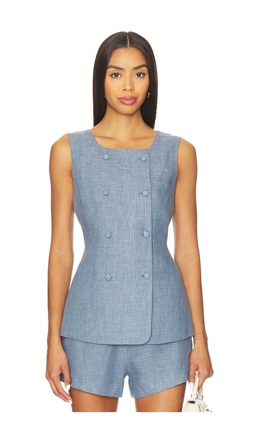 posse thea vest in blue. - size m (also in xs, s)