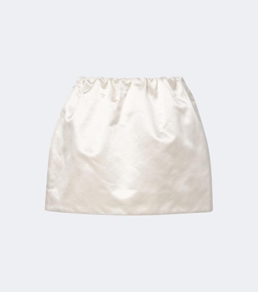 posse verity cotton and silk satin miniskirt
