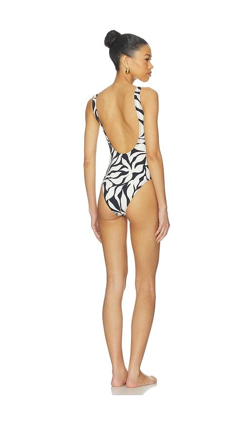 post swim lauren one piece swimsuit in black,white. - size s (also in xs)