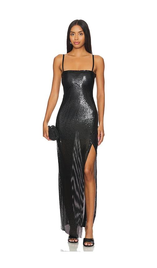 poster girl carina maxi dress in black. - size l (also in xs)