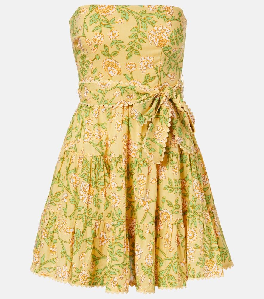 poupette st barth christine cotton bandeau minidress