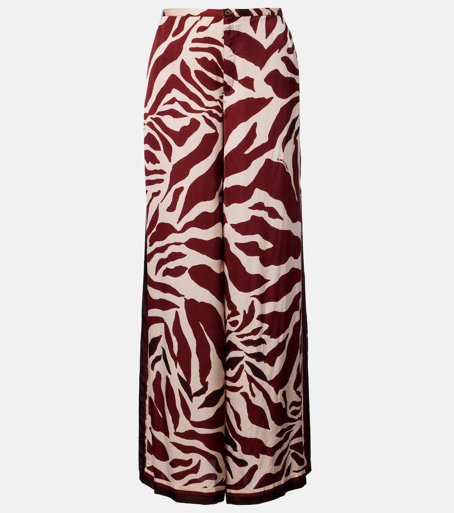poupette st barth clea animal-print palazzo pants