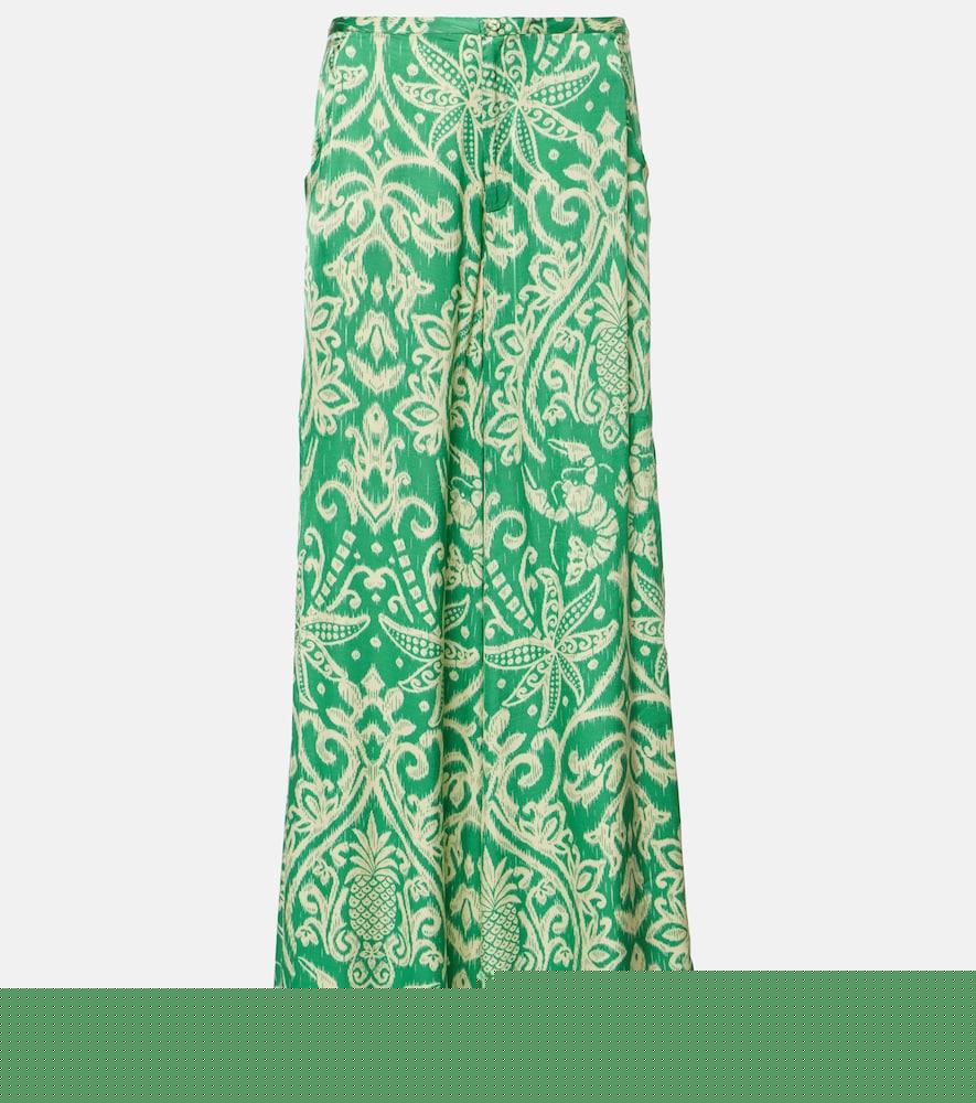 poupette st barth clea printed wide-leg pants