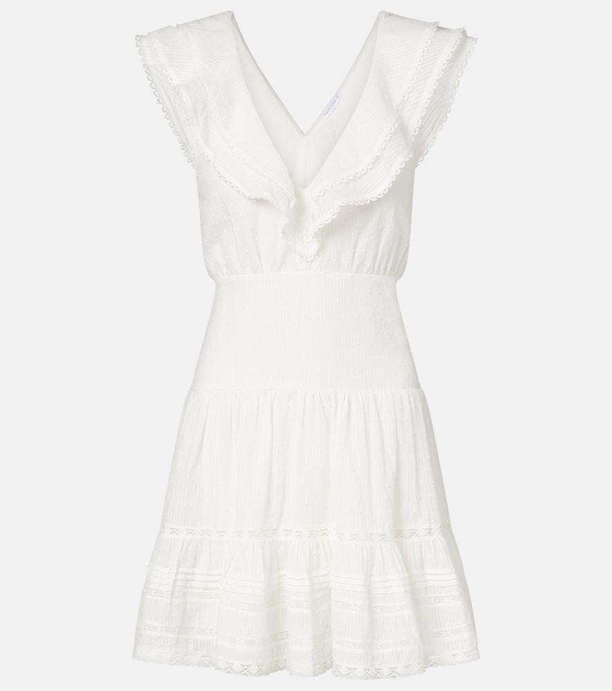 poupette st barth della ruffled cotton minidress