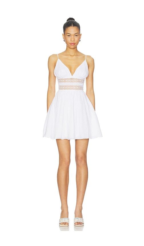 poupette st barth emilie mini dress in white. - size m (also in xs, s)