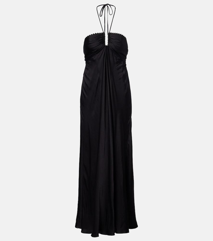 poupette st barth halterneck maxi dress