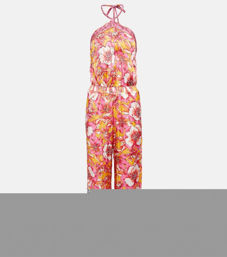 poupette st barth isabelle printed halterneck jumpsuit