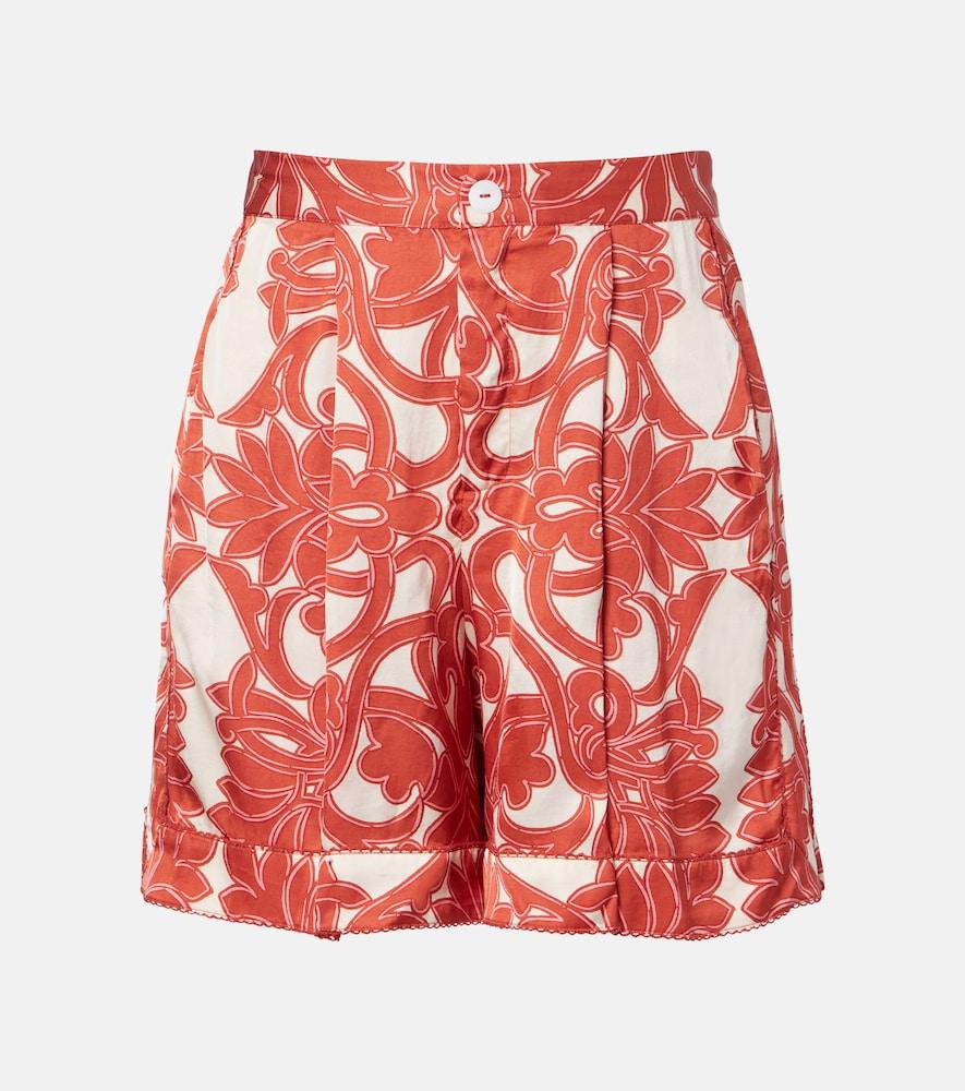 poupette st barth isabelle printed high-rise shorts