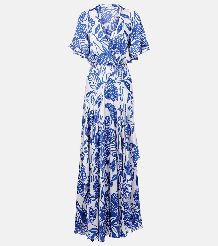poupette st barth mabelle satin maxi dress