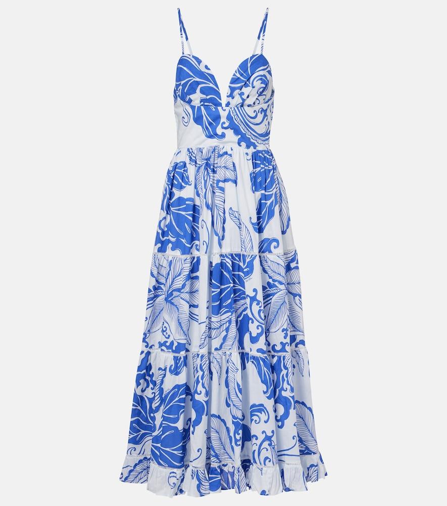 poupette st barth milena printed cotton maxi dress