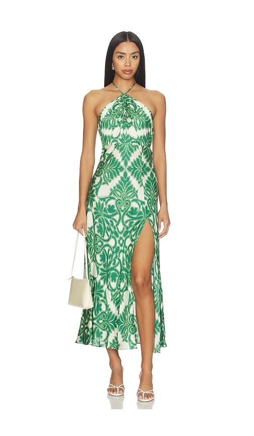 poupette st barth stella long dress in green. - size l (also in xs, s)