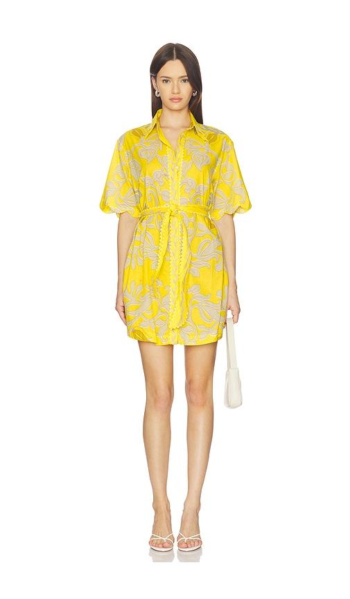 poupette st barth wes mini dress in yellow. - size l (also in s, m)