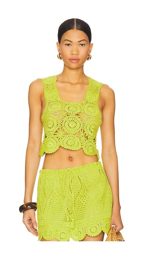 pq aria top in green. - size m-l (also in xs-s)