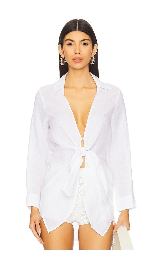 pq millie tie cover up in white. - size m/l (also in xs/s)