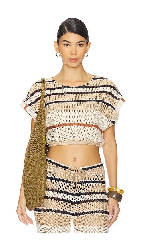 pq renee crop top in brown. - size m/l (also in xs/s)