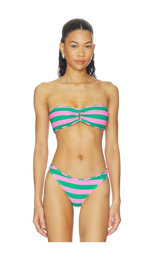 pq ring bandeau bikini top in pink. - size l (also in s)