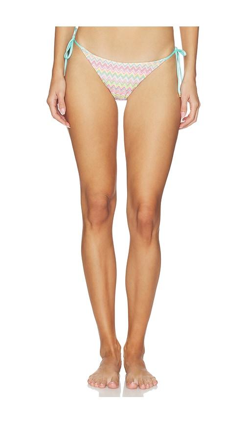 pq tie side bikini bottom in pink,teal. - size l (also in m, s)