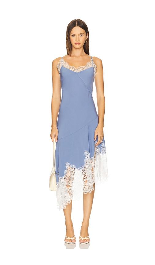 prabal gurung bias flare hem midi dress in blue. - size 0 (also in 4, 8)