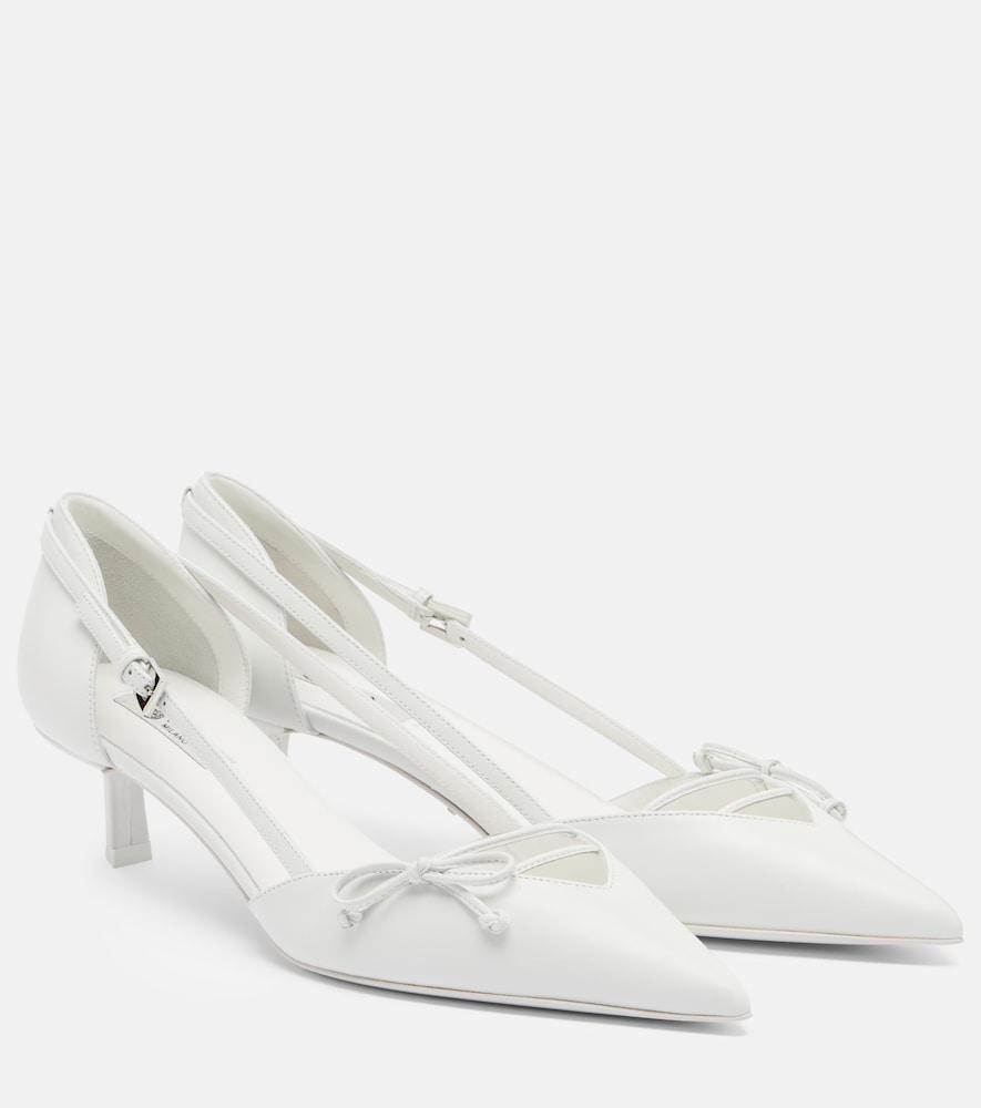 prada bow-detail leather pumps