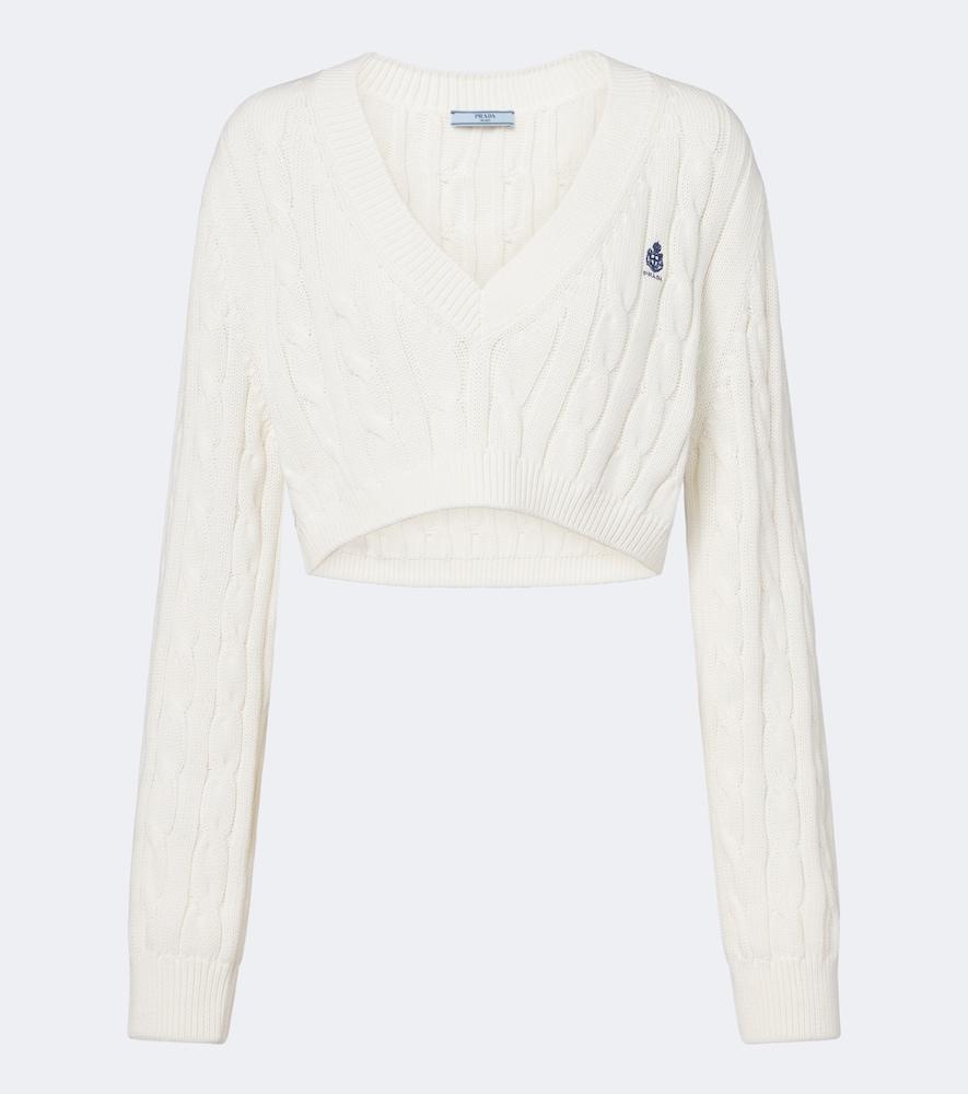 prada cable-knit cotton sweater