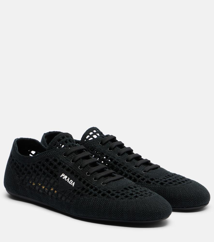 prada collapse crochet sneakers