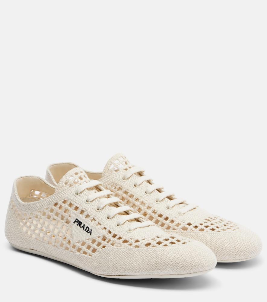 prada collapse crochet sneakers
