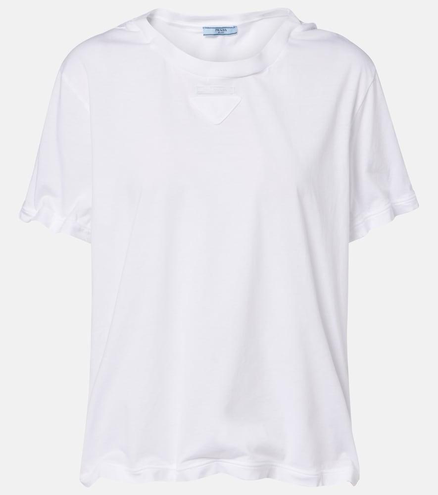 prada cotton jersey t-shirt