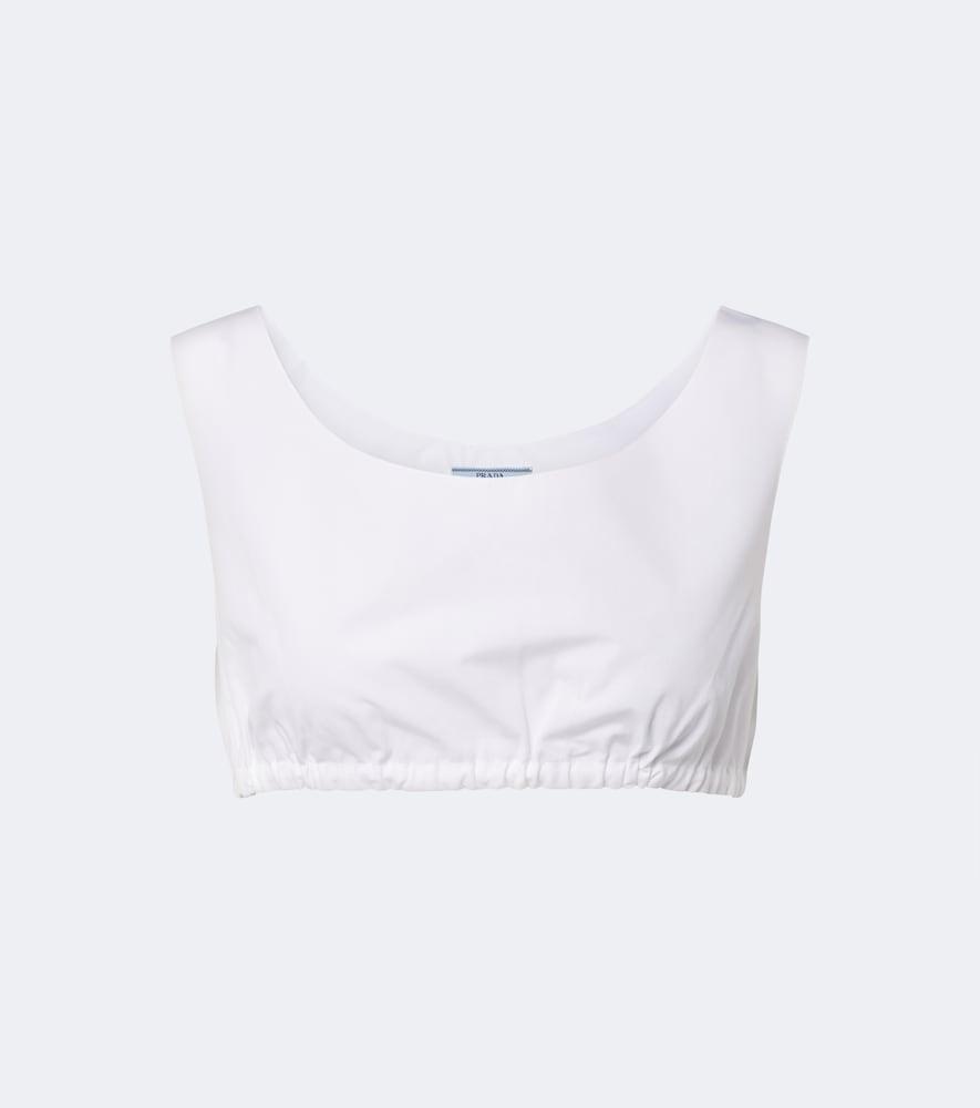prada cotton poplin bra top