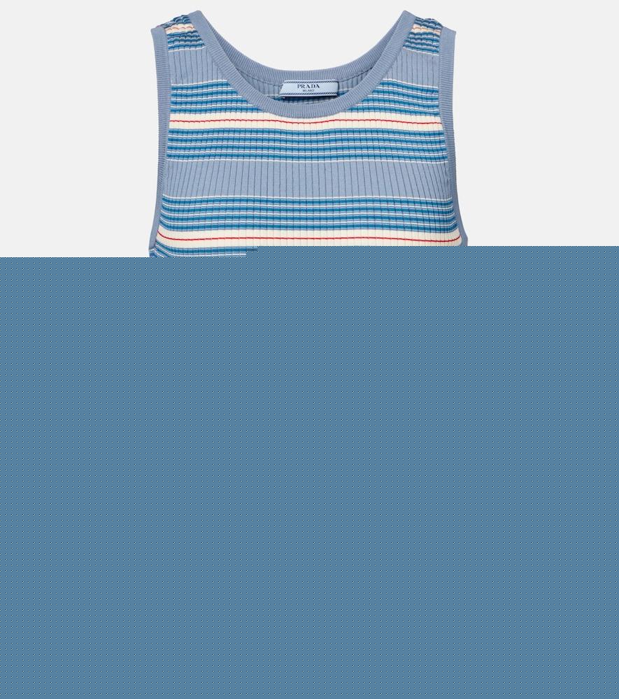 prada cotton ribbed-knit tank top