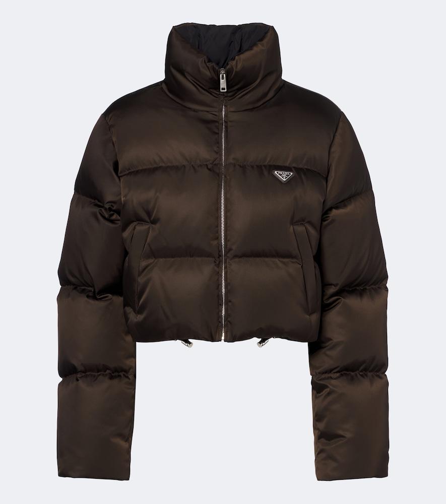 prada cropped re-nylon down jacket