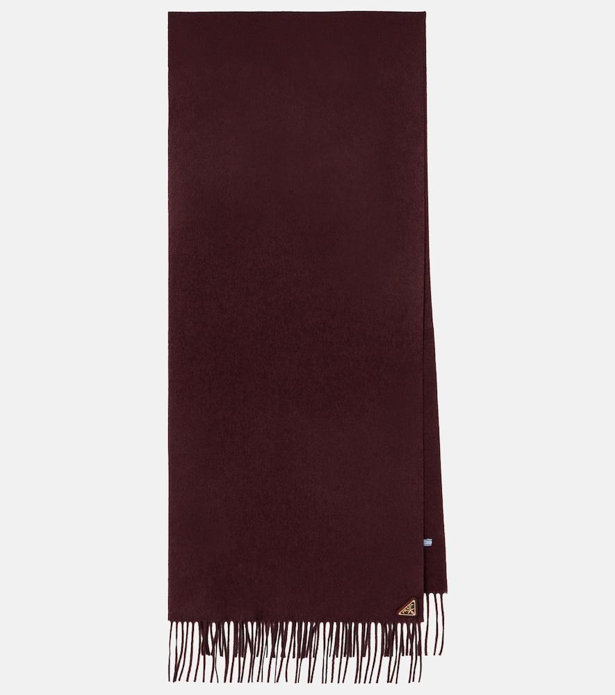 prada fringed silk and cashmere scarf