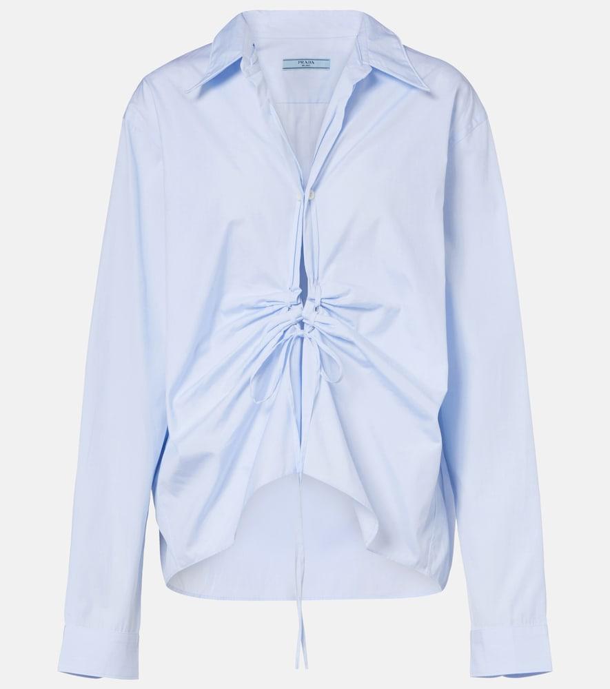 prada gathered cotton shirt