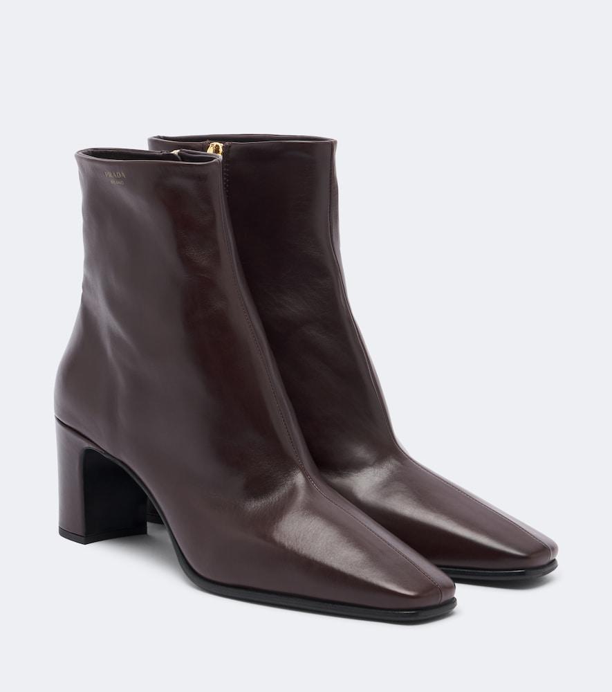 prada leather ankle boots