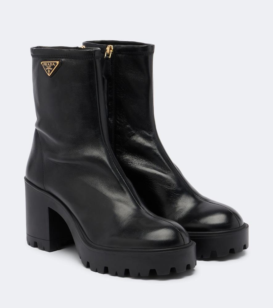 prada leather ankle boots