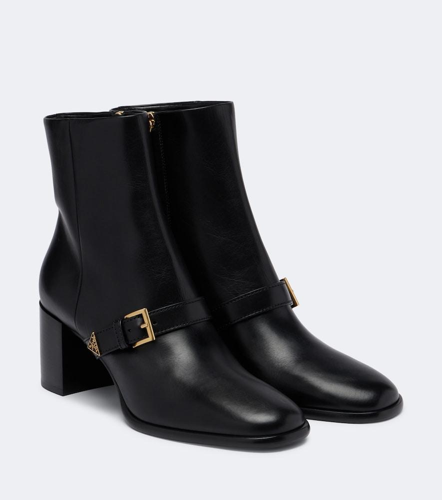 prada leather ankle boots