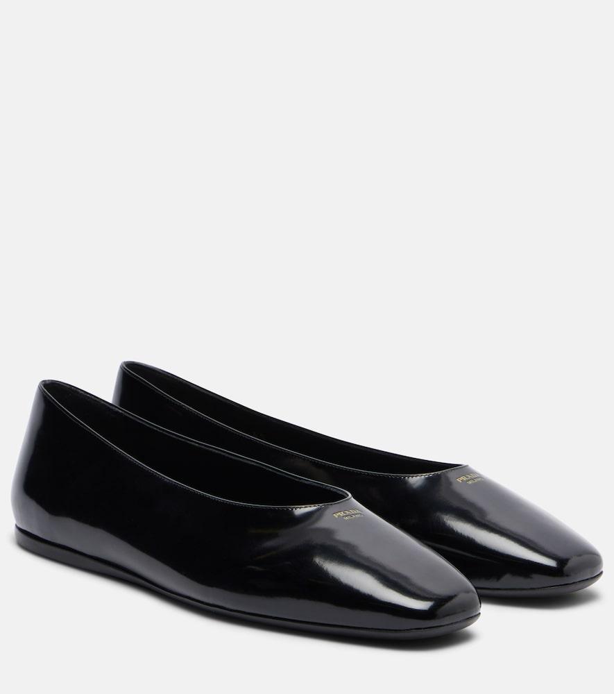 prada leather ballet flats