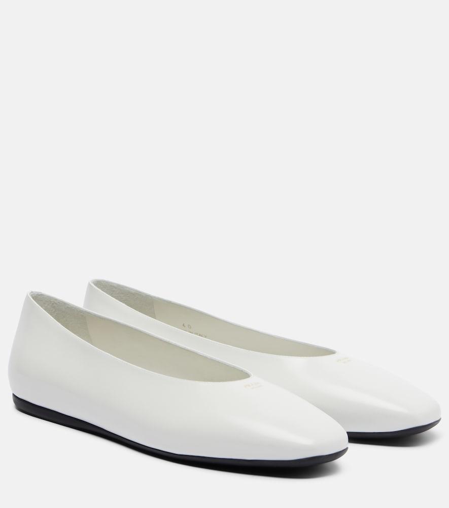 prada leather ballet flats